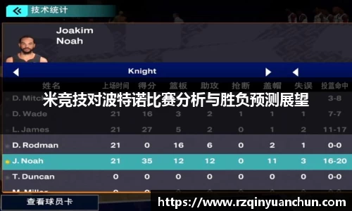 米竞技对波特诺比赛分析与胜负预测展望